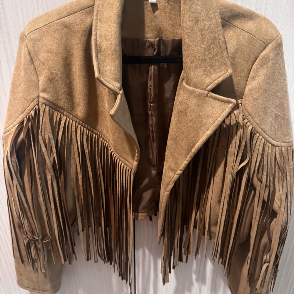 Tan Fringe Women's Jacket